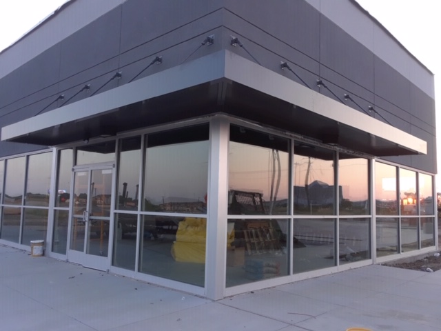 Verizon Building in Dallas with Metal Awning